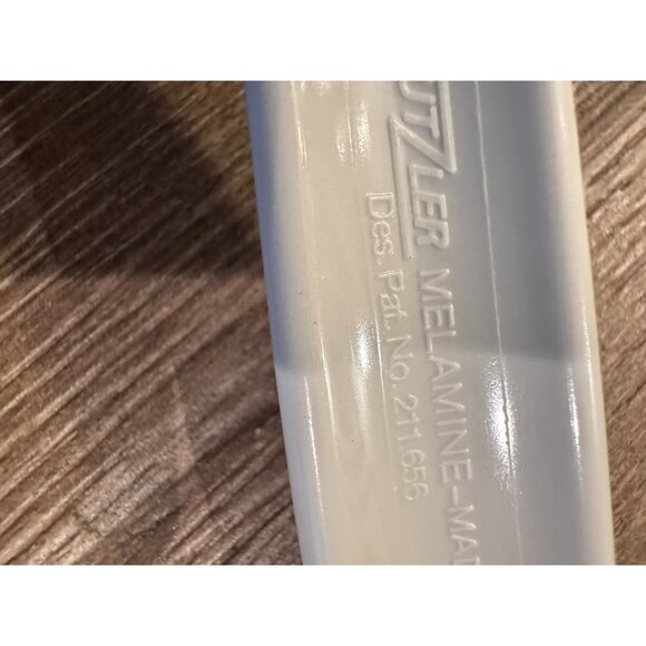 VTG Hutzler Melamine Serving Set Of 5 White Spatula Spoon Fork Denmark Retro - Picture 8 of 11